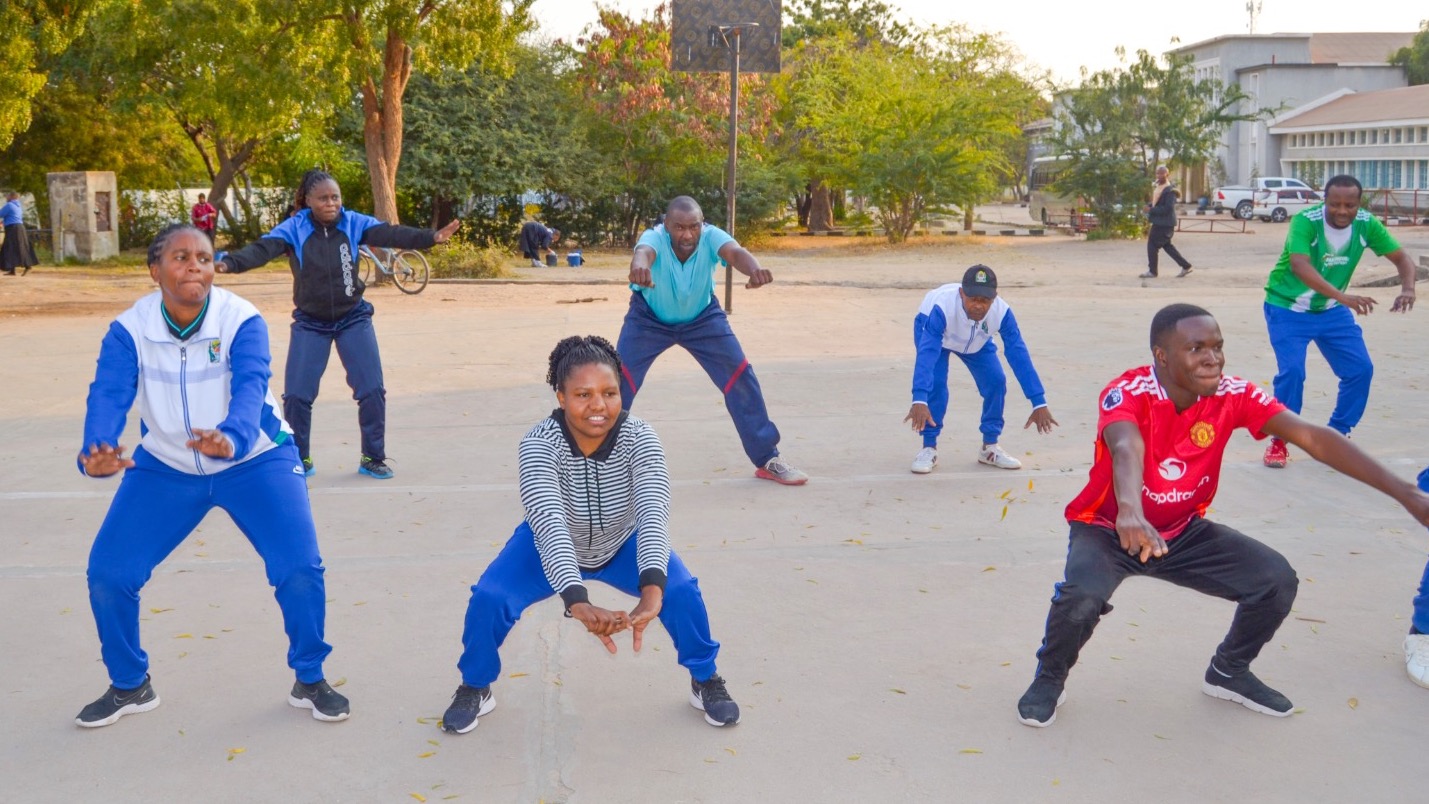 Watumishi Ofisi ya Makamu wa Rais washiriki mazoezi