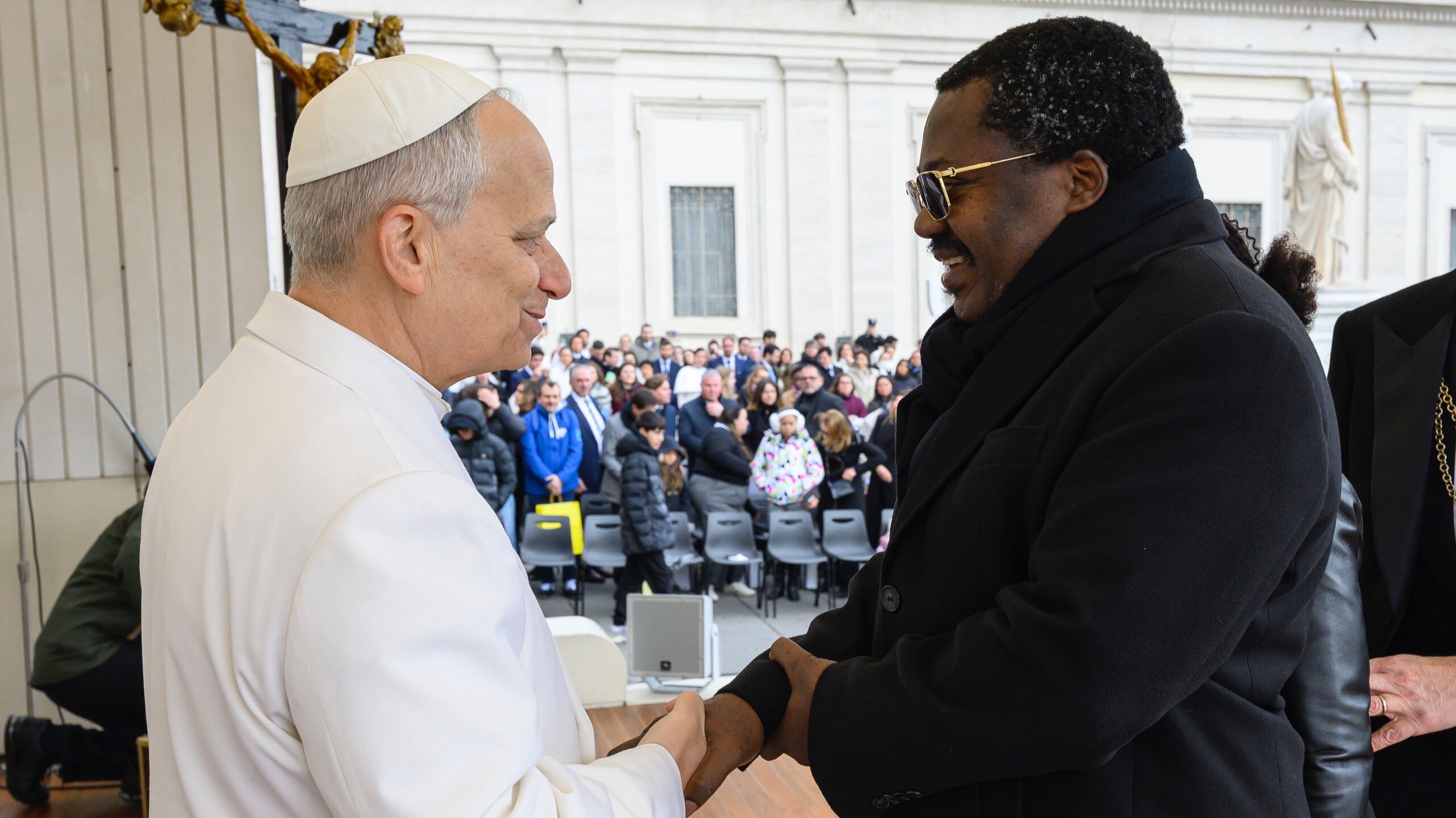 Makamu wa Rais Azungumza na Baba Mtakatifu Leo XIV